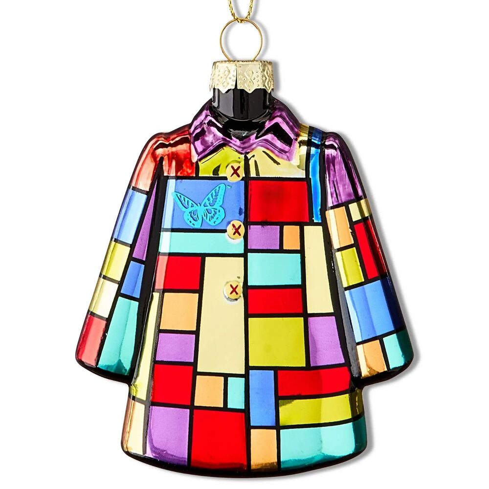 Dolly Parton “Coat of Many Colors” Patchwork Christmas Glass Ornament NEW! 2025 - Picture 2 of 7